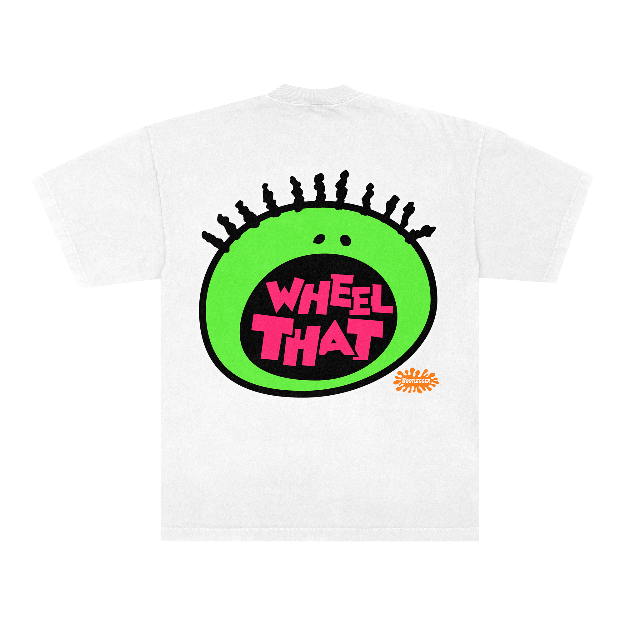 WHEEL THAT GREEN TEE - WHITE