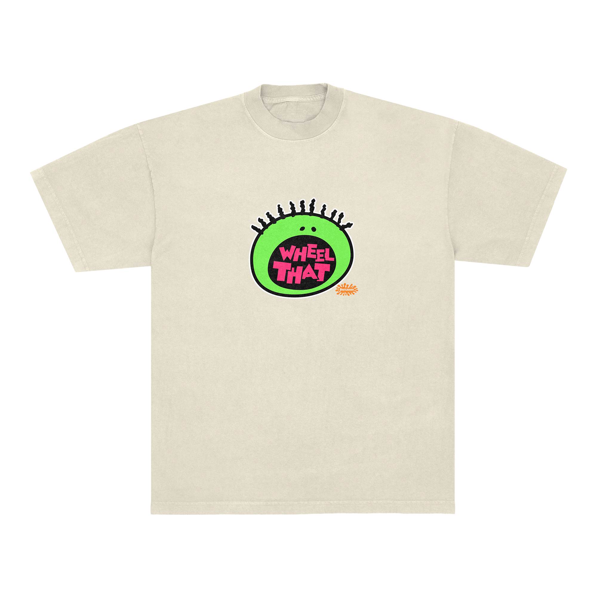 WHEEL THAT GREEN TEE - CREME