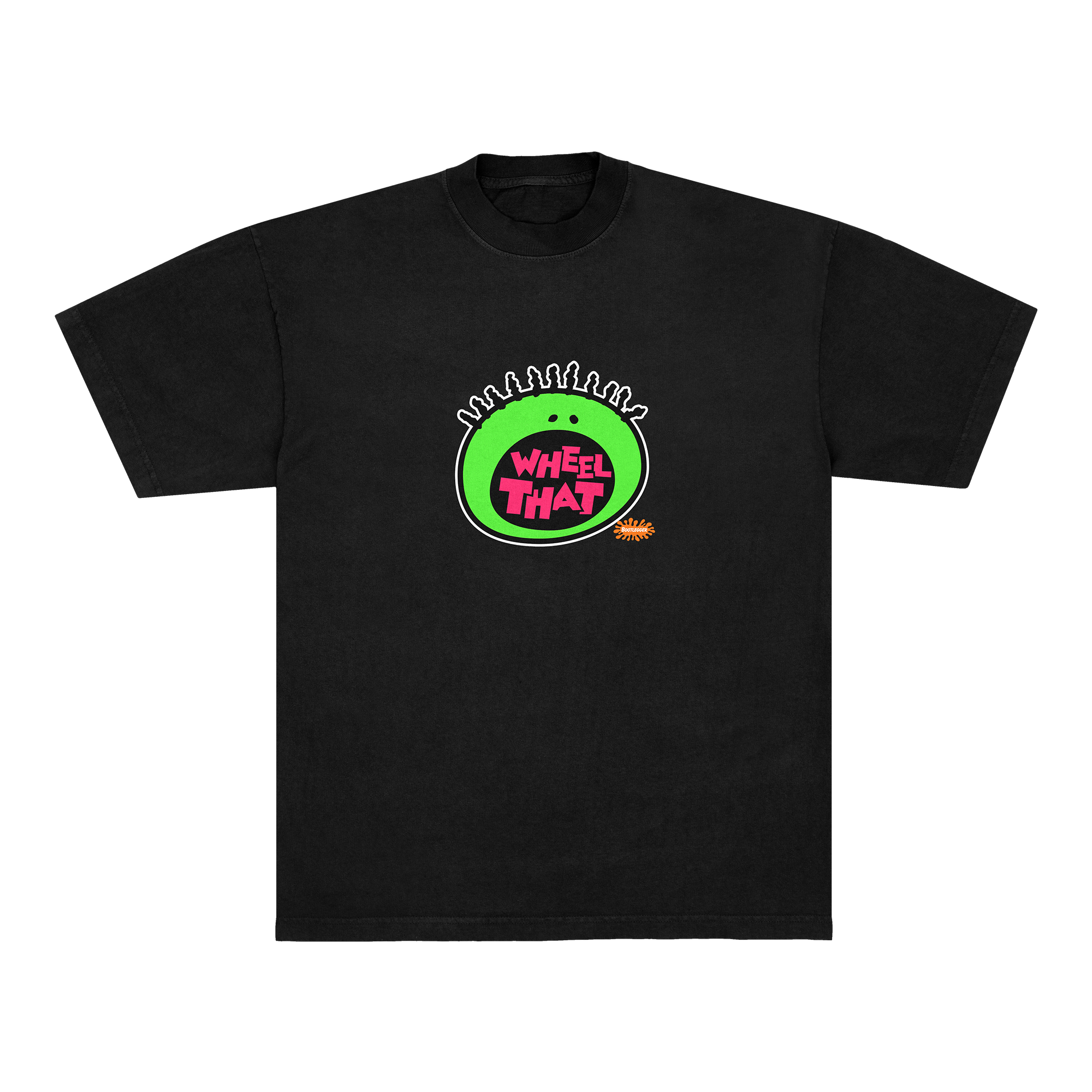 WHEEL THAT GREEN TEE - BLACK