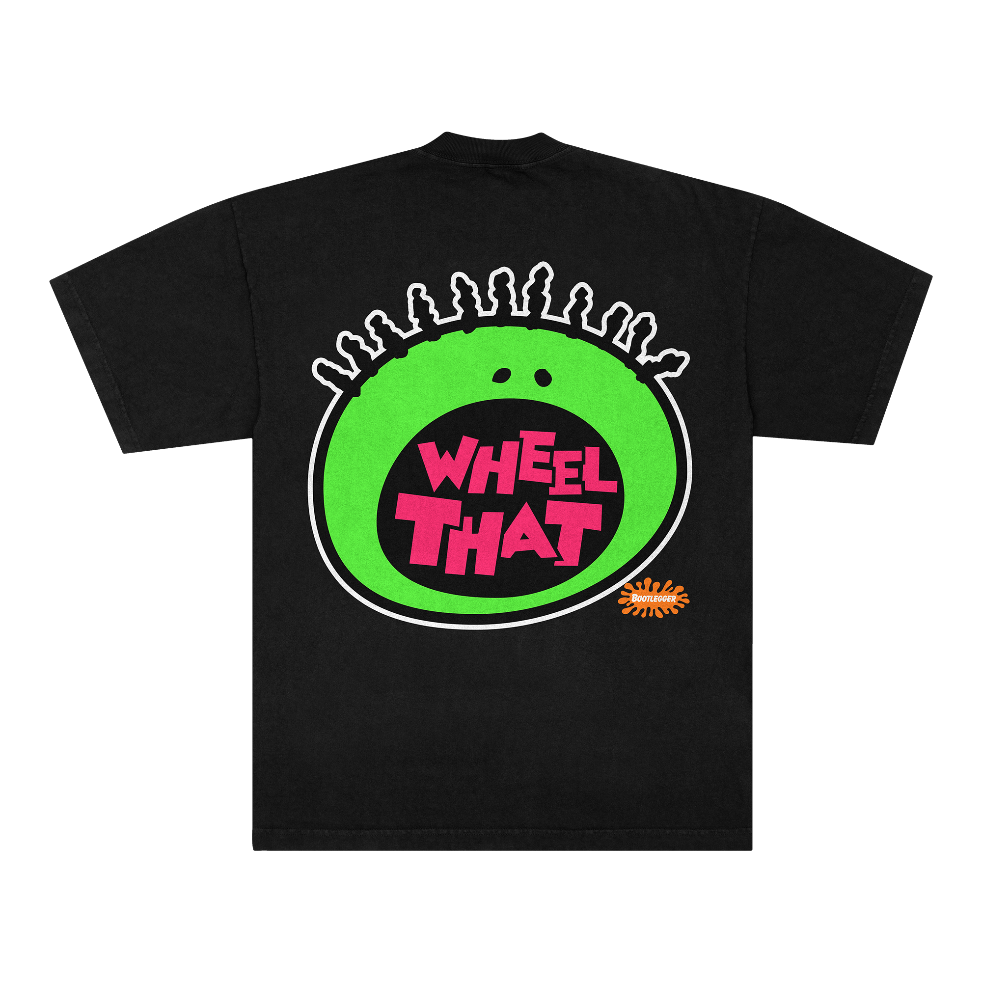 WHEEL THAT GREEN TEE - BLACK