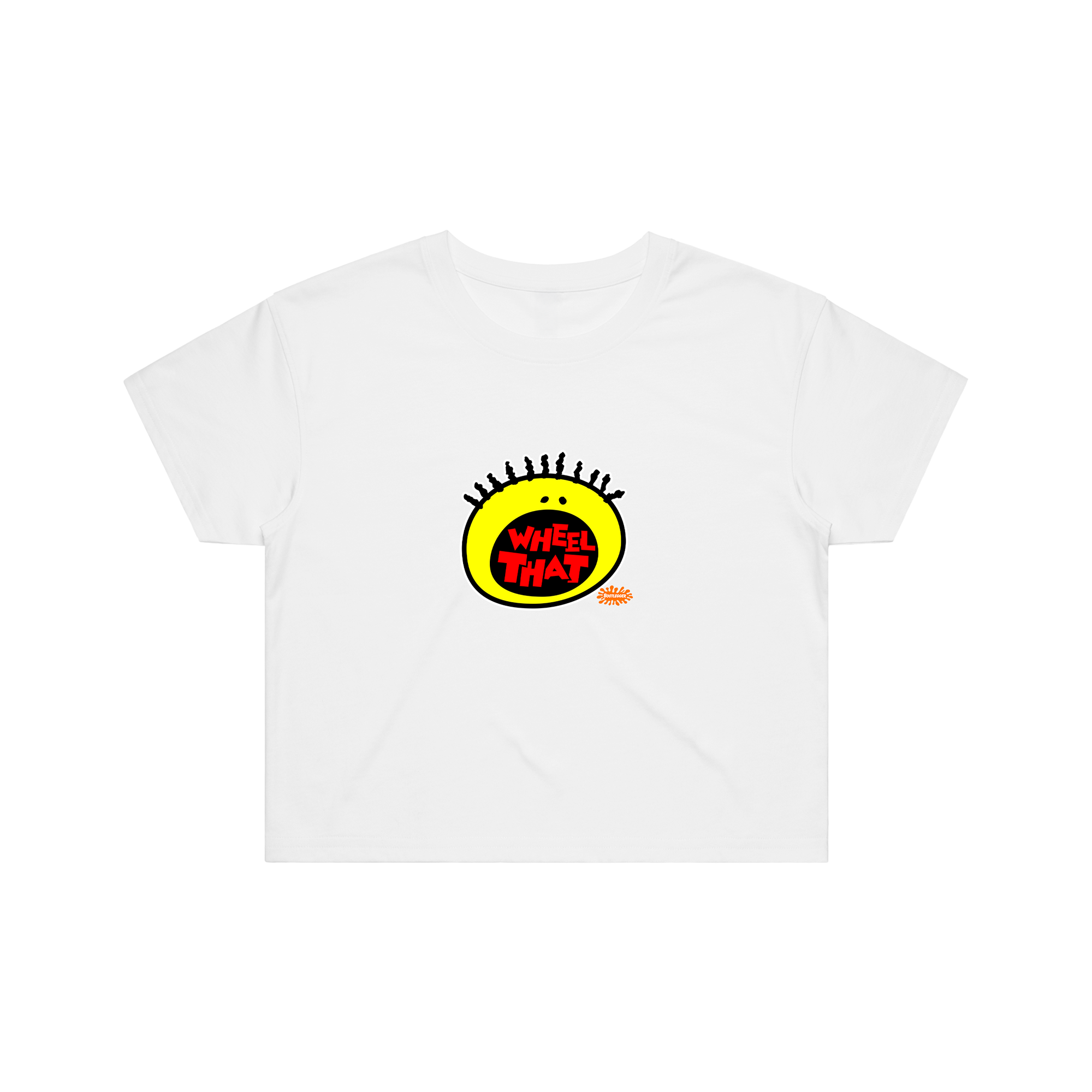 WHEEL THAT YELLOW CROP TOP - WHITE