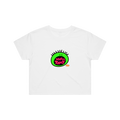 WHEEL THAT GREEN CROP TOP - WHITE