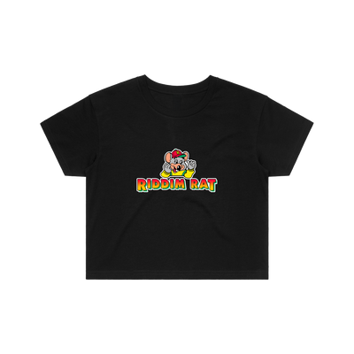 RIDDIM RAT CROP TOP - BLACK