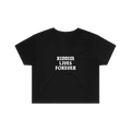 RIDDIM LIVES FOREVER CROP TOP - BLACK