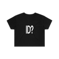 ID? CROP TOP - BLACK