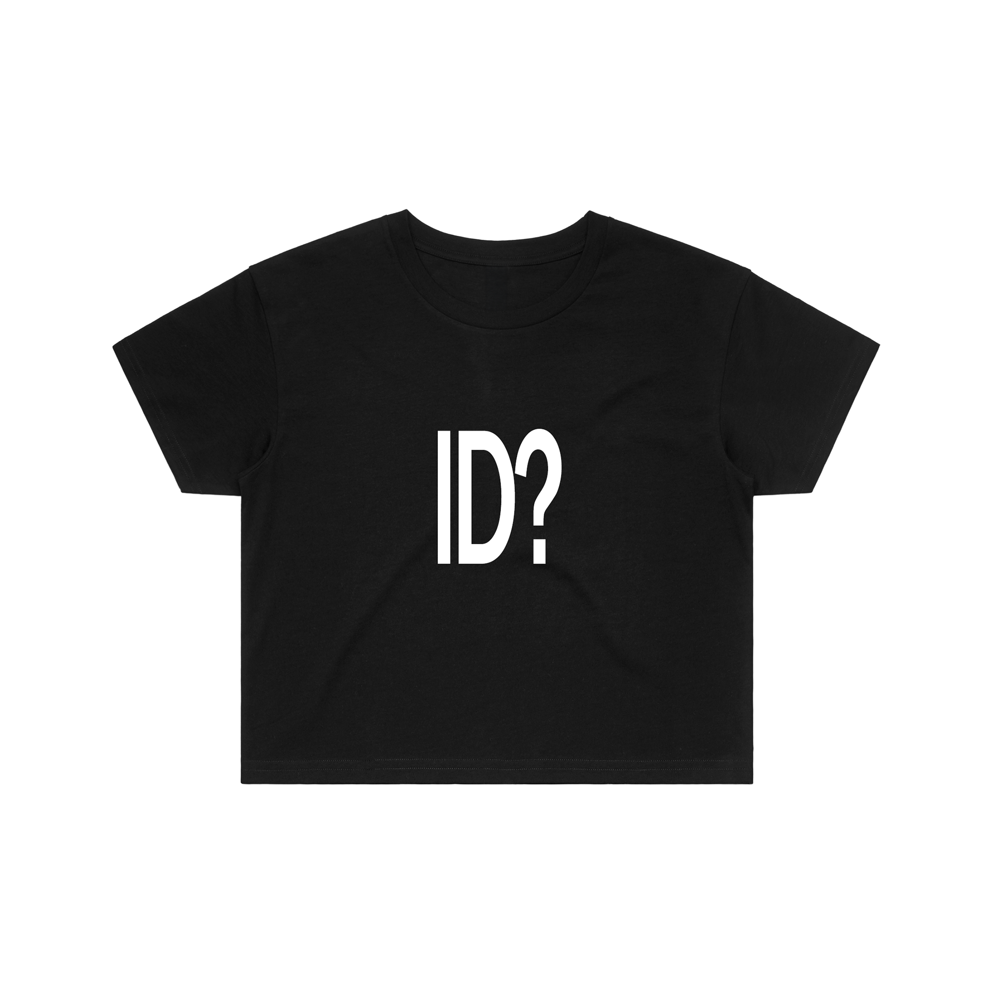 ID? CROP TOP - BLACK