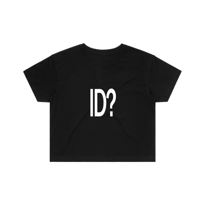 ID? CROP TOP - BLACK