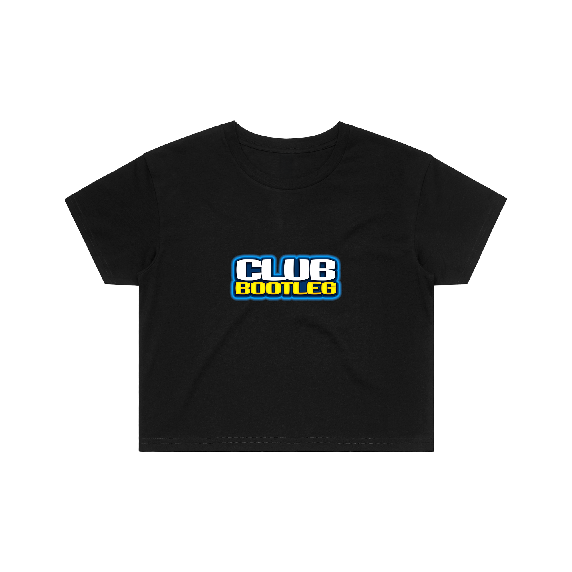 CLUB BOOTLEG CROP TOP - BLACK