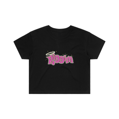 BRATZ RIDDIM CROP TOP - BLACK