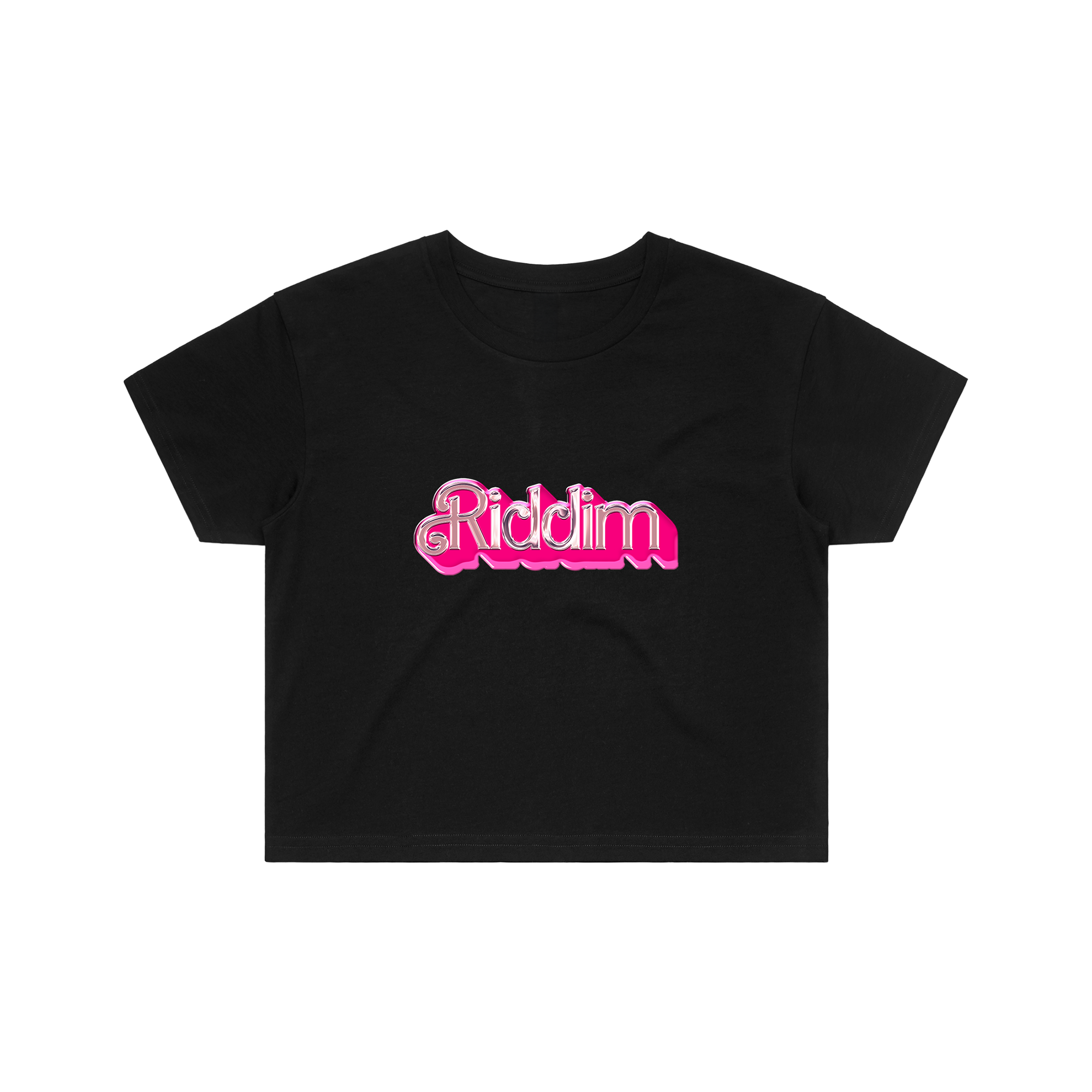 BARBIE RIDDIM CROP TOP - BLACK
