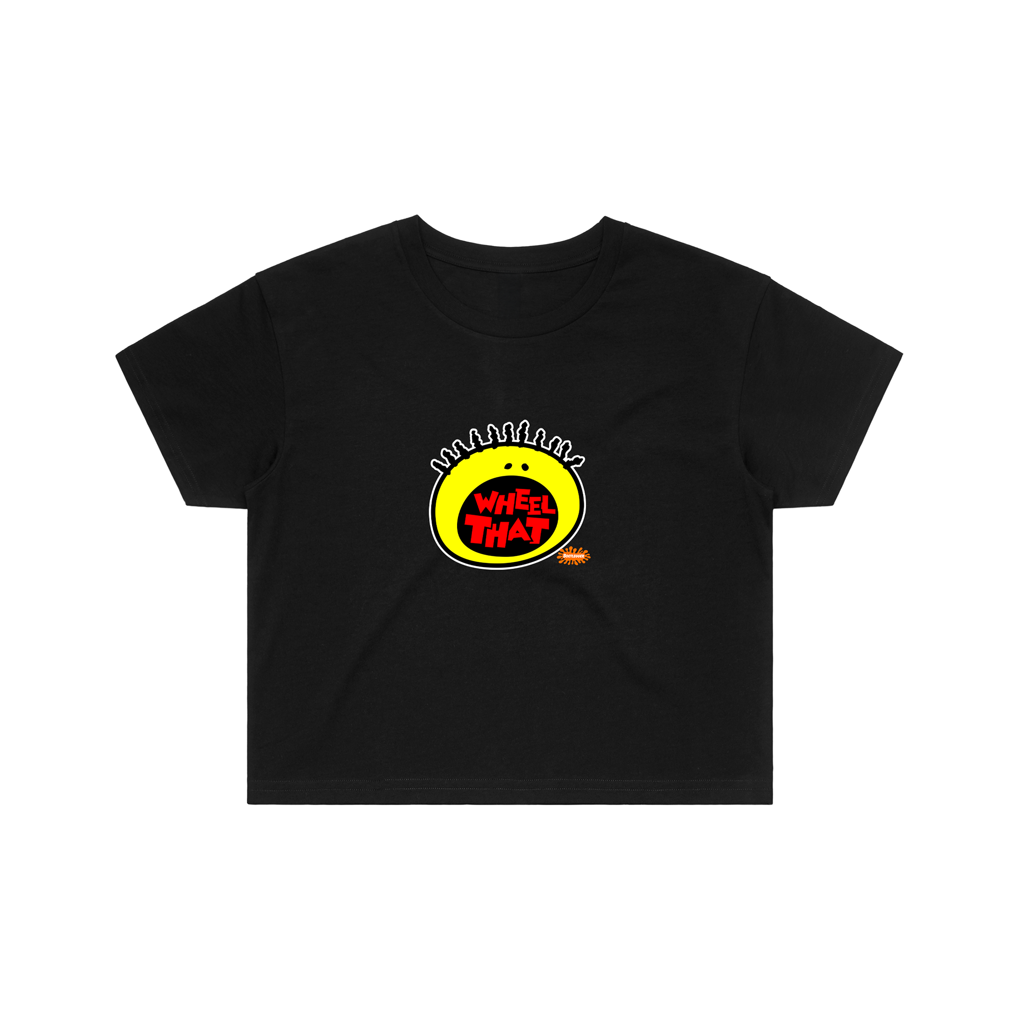 WHEEL THAT YELLOW CROP TOP - BLACK