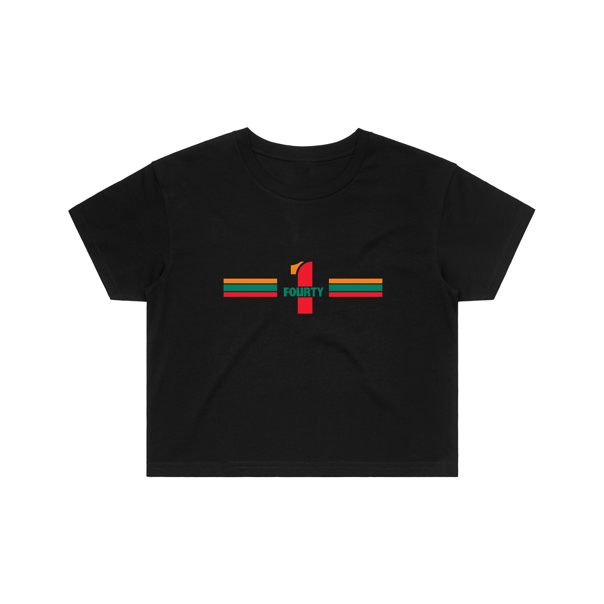 1-FOURTY CROP TOP - BLACK