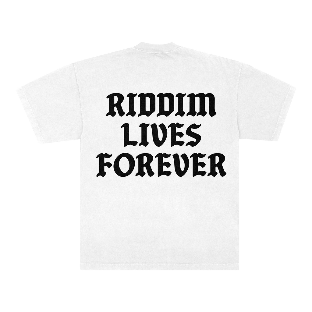 RIDDIM LIVES FOREVER TEE - WHITE