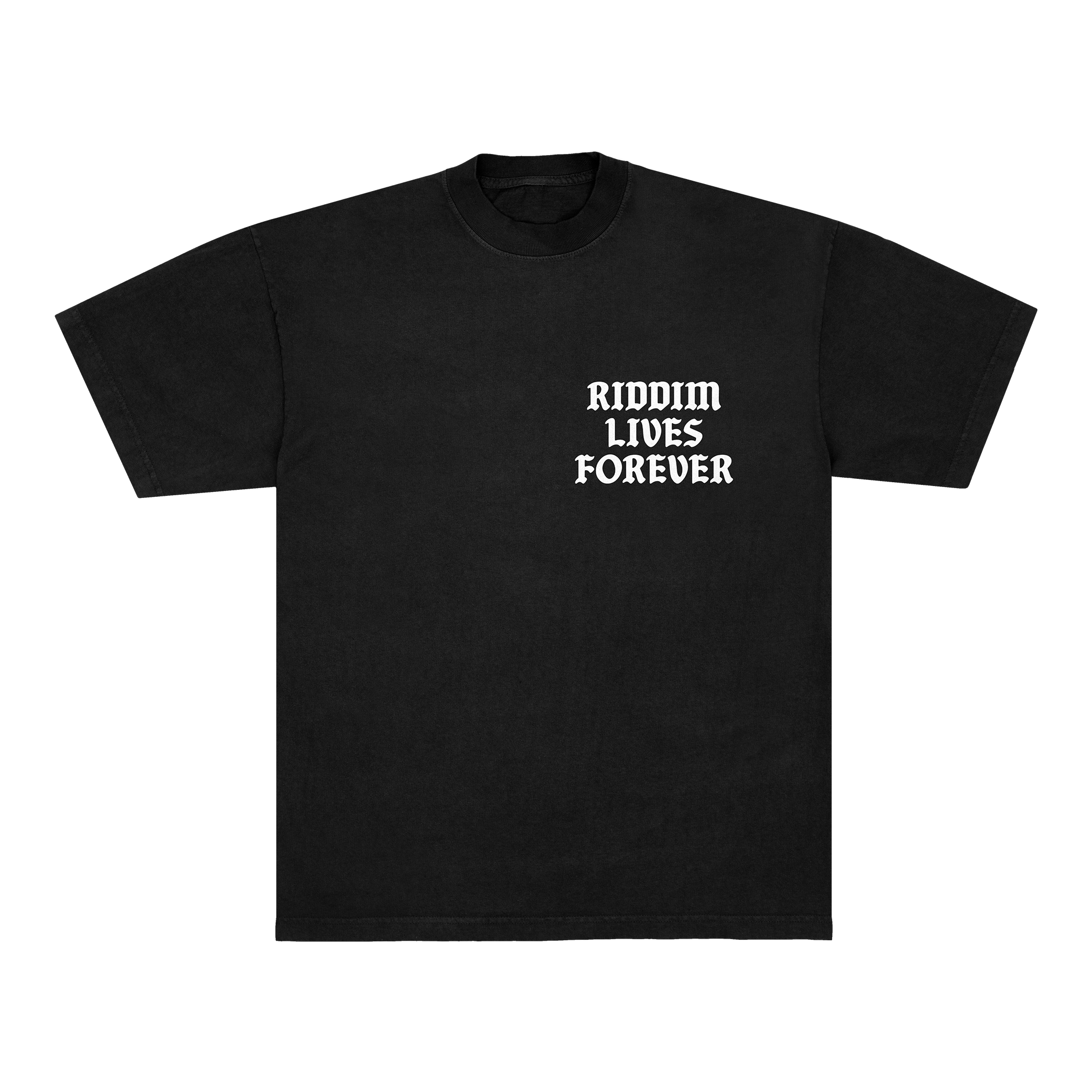 RIDDIM LIVES FOREVER TEE - BLACK