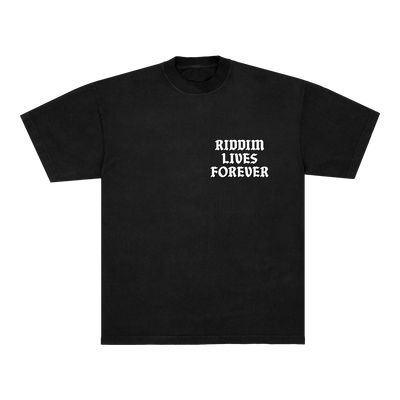 RIDDIM LIVES FOREVER TEE - BLACK