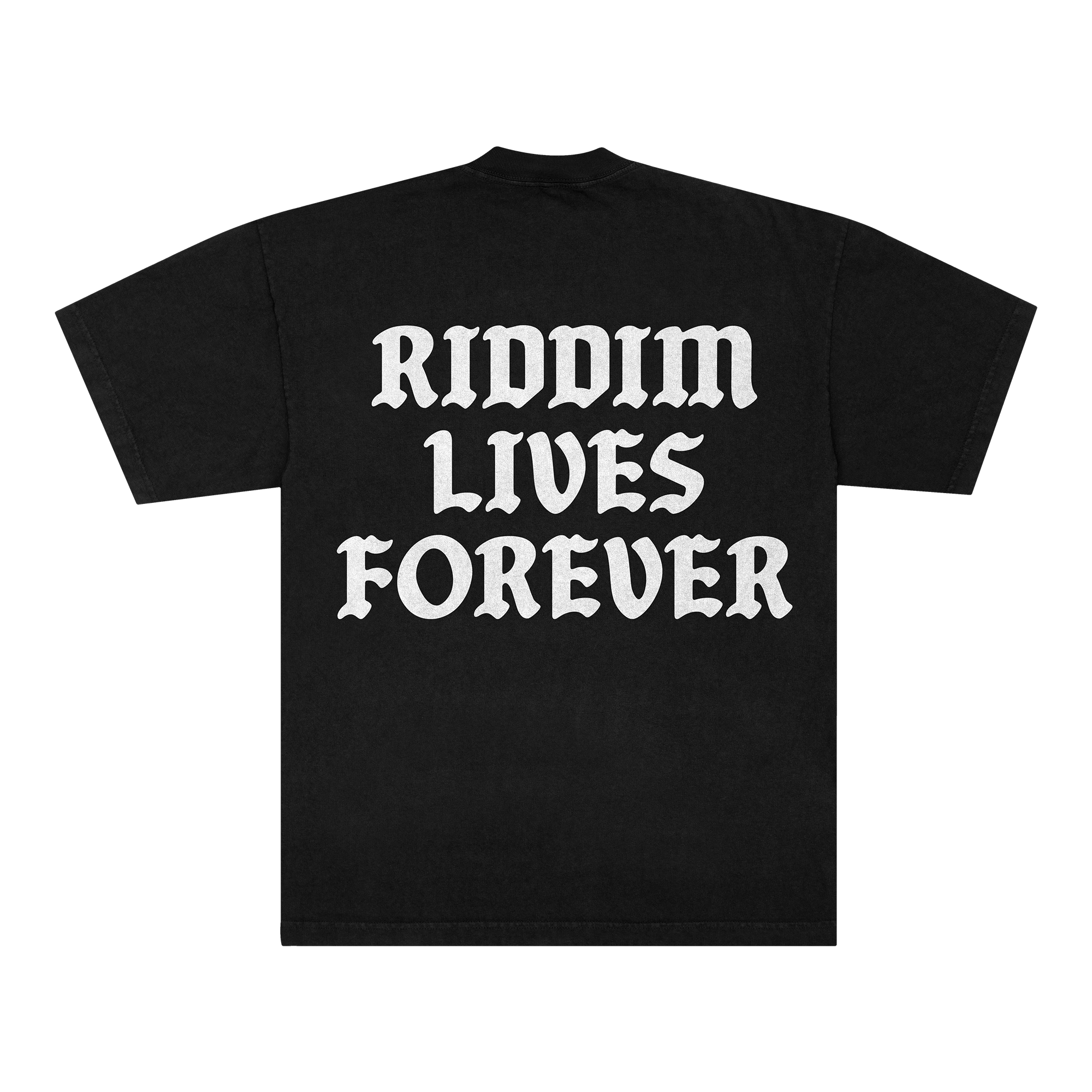 RIDDIM LIVES FOREVER TEE - BLACK