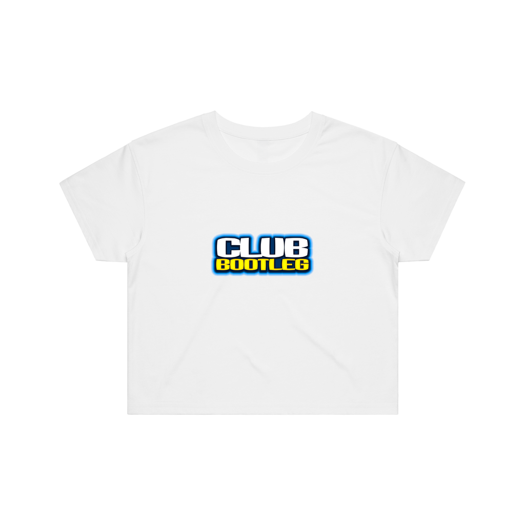 CLUB BOOTLEG CROP TOP - WHITE