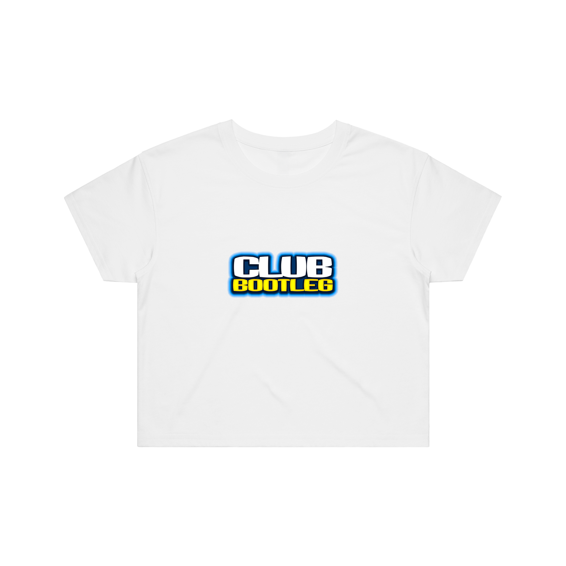 CLUB BOOTLEG CROP TOP - WHITE