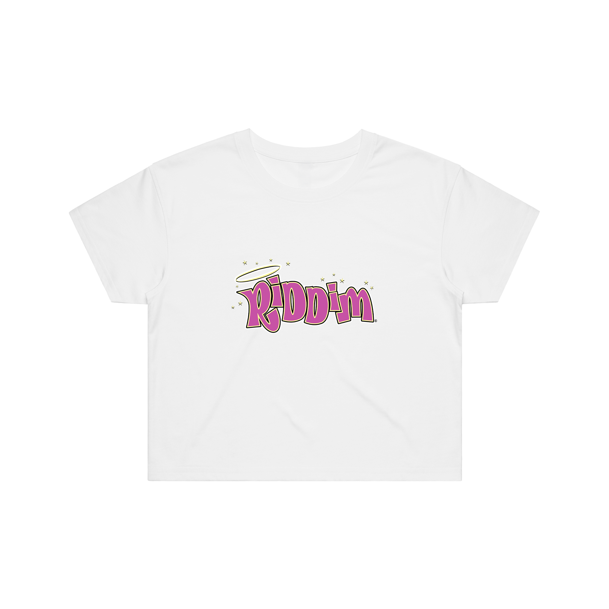 BRATZ RIDDIM CROP TOP - WHITE