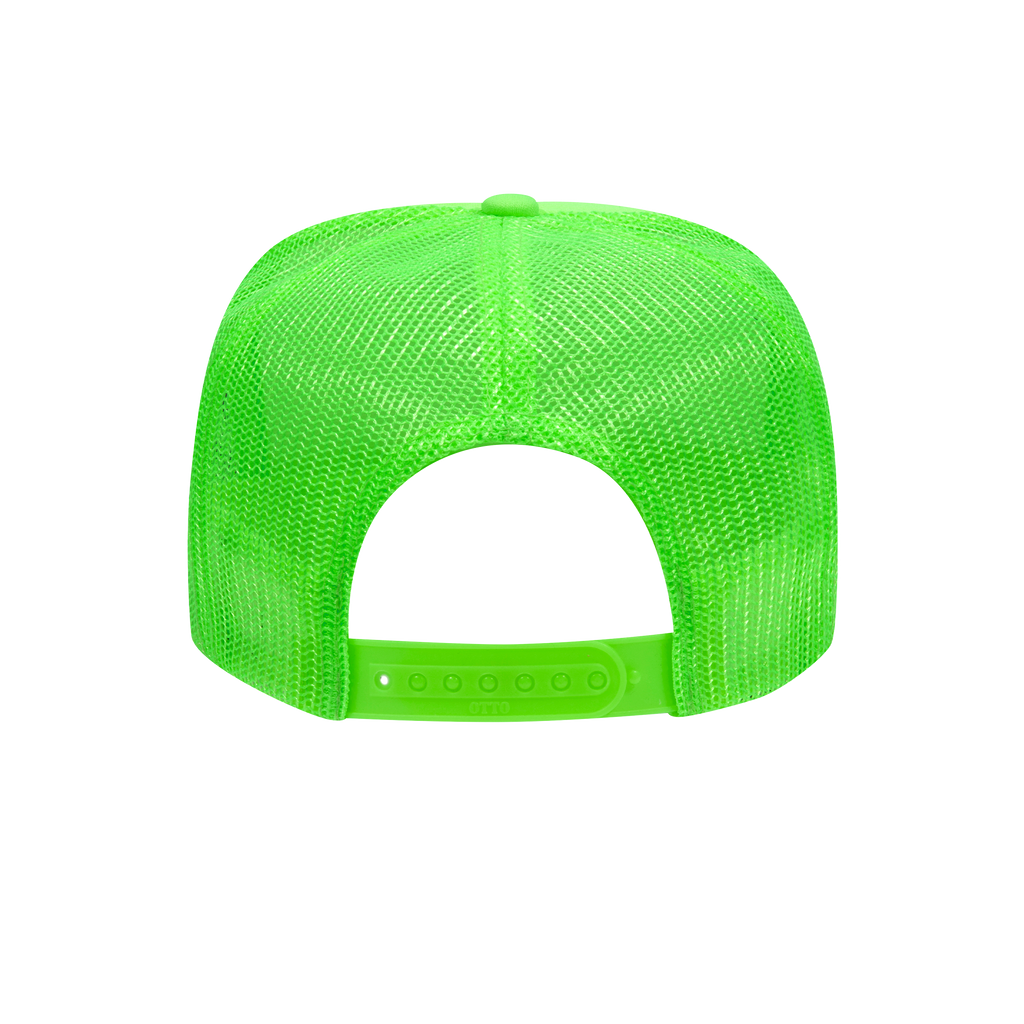 RIDDIM SLUT NEON GREEN TRUCKER HAT