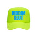 RIDDIM SLUT NEON YELLOW TRUCKER HAT