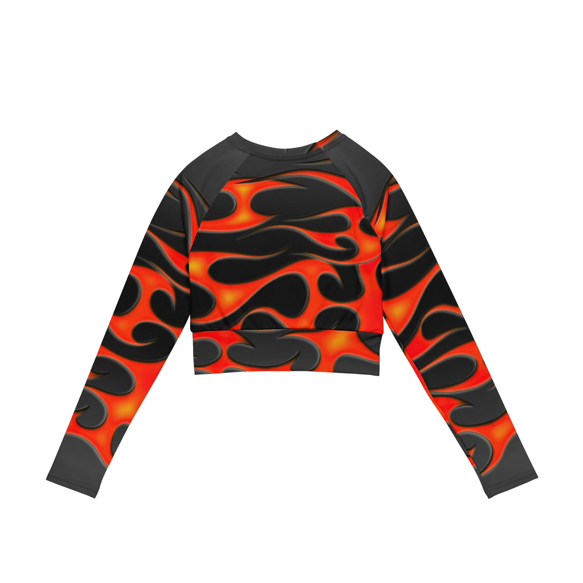 TRIBAL FLAME L/S CROP - RED