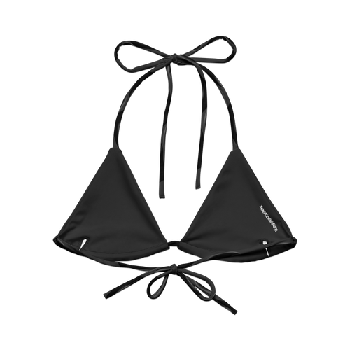 TRIBAL FLAME BIKINI TOP - BLACK