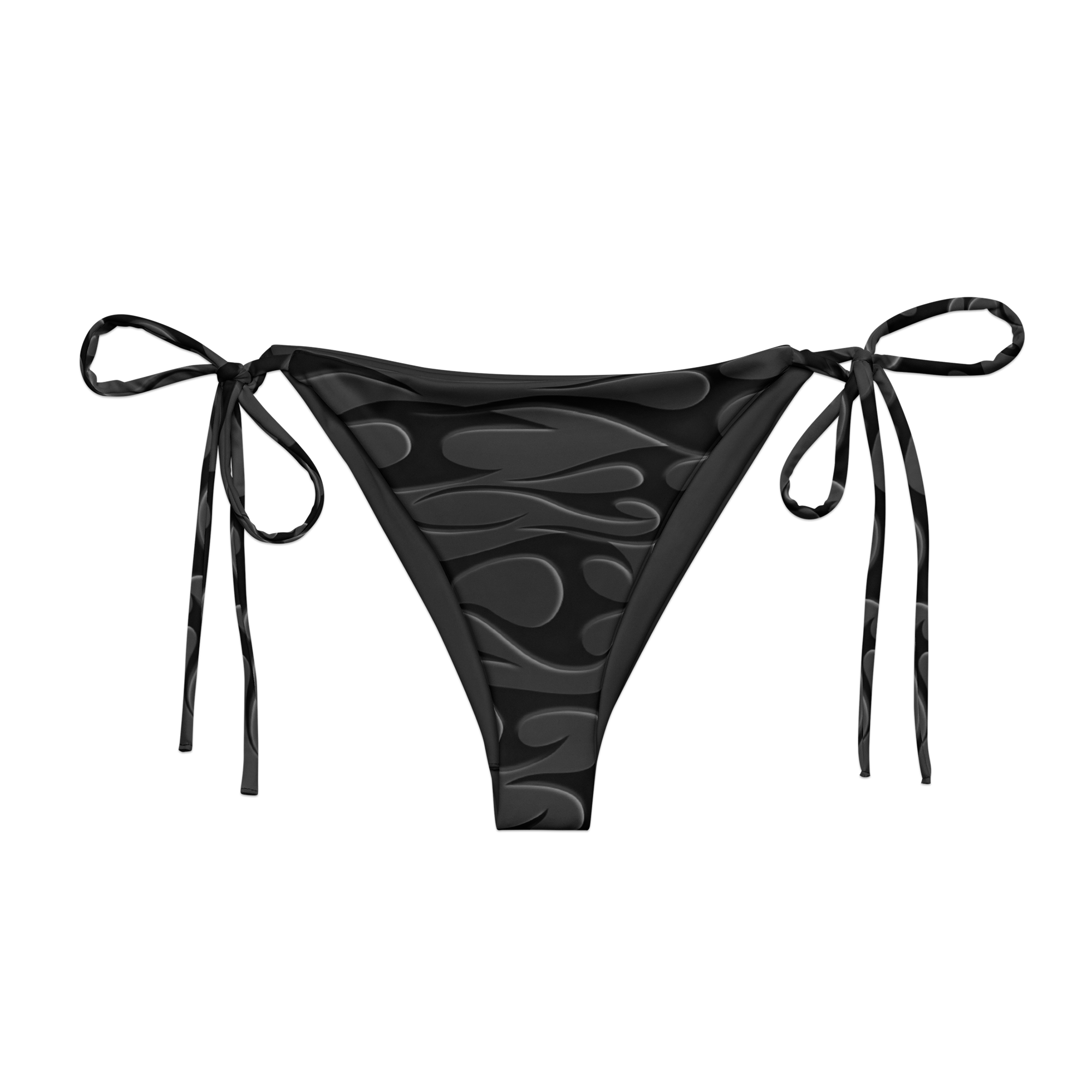 TRIBAL FLAME BIKINI BOTTOM - BLACK