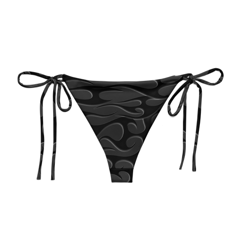 TRIBAL FLAME BIKINI BOTTOM - BLACK