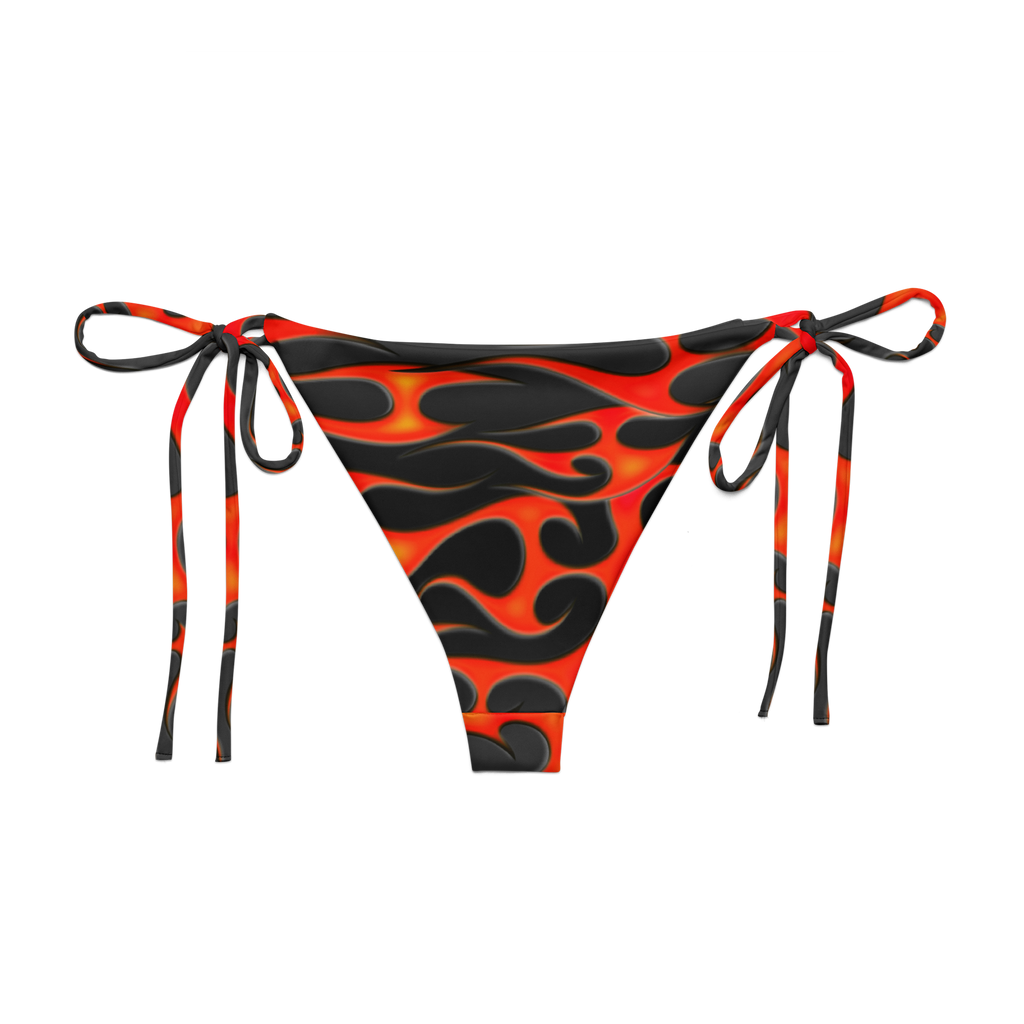 TRIBAL FLAME BIKINI BOTTOM - RED