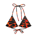 TRIBAL FLAME BIKINI TOP - RED
