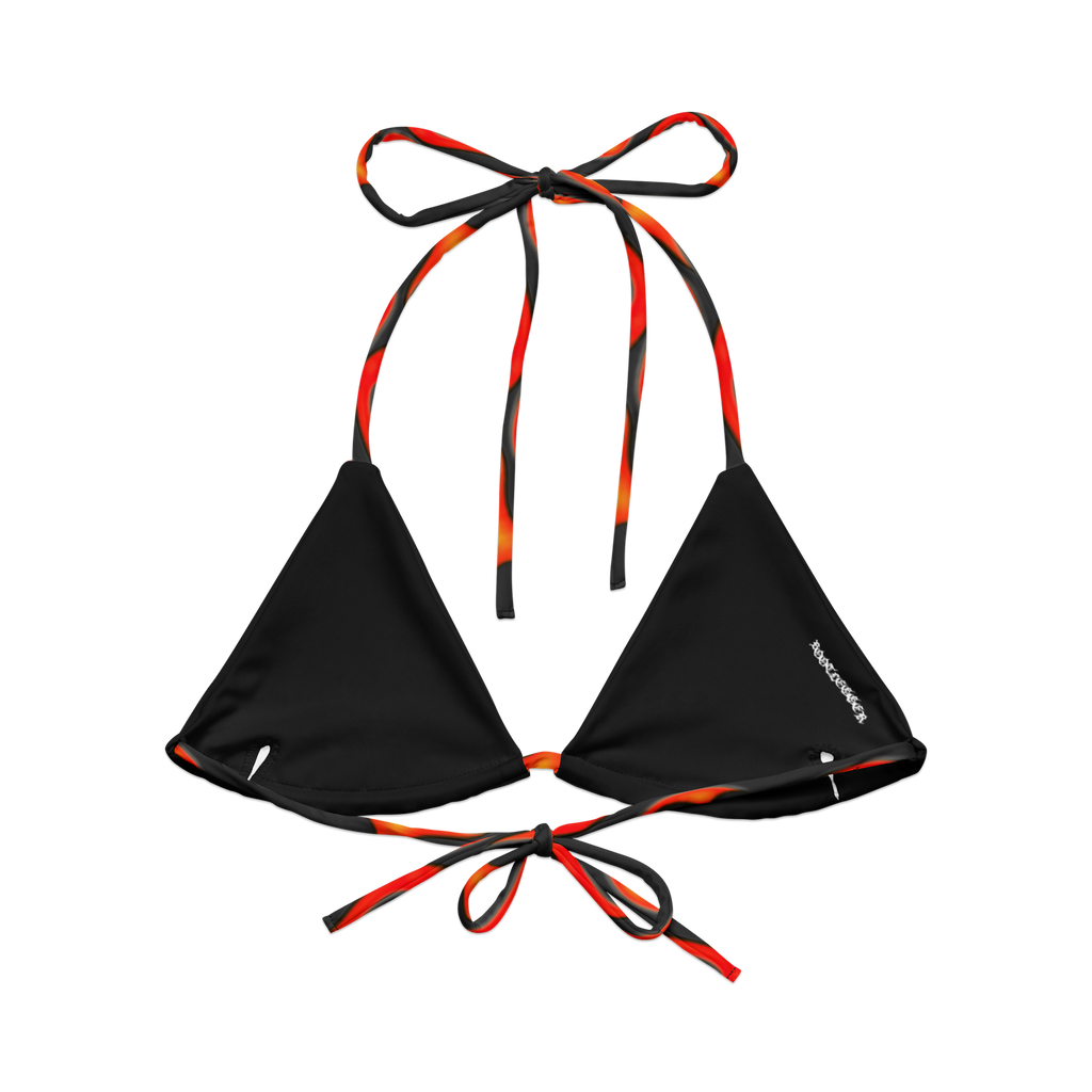 TRIBAL FLAME BIKINI TOP - RED