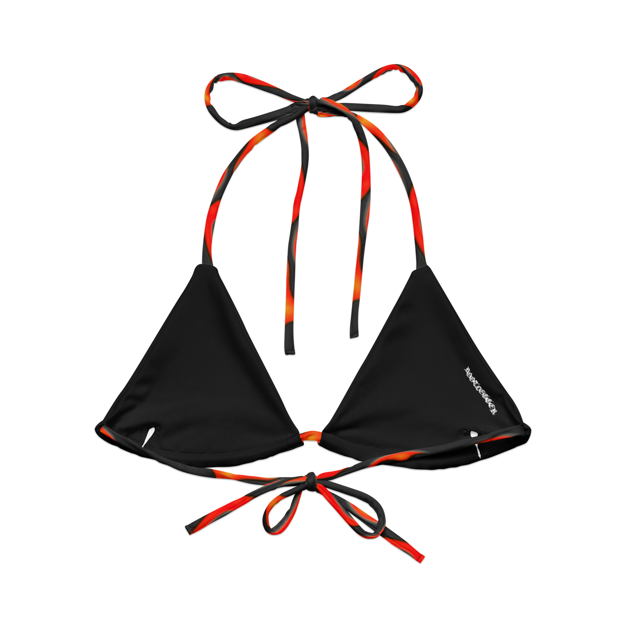 TRIBAL FLAME BIKINI TOP - RED