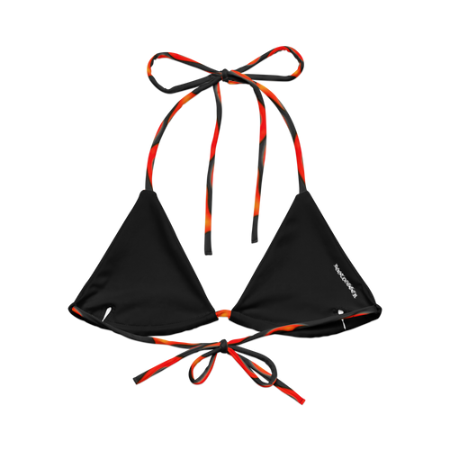 TRIBAL FLAME BIKINI TOP - RED