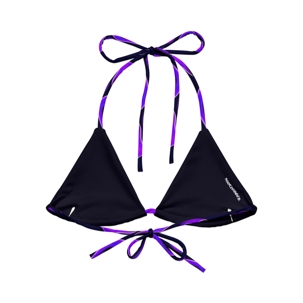 TRIBAL FLAME BIKINI TOP - PURPLE