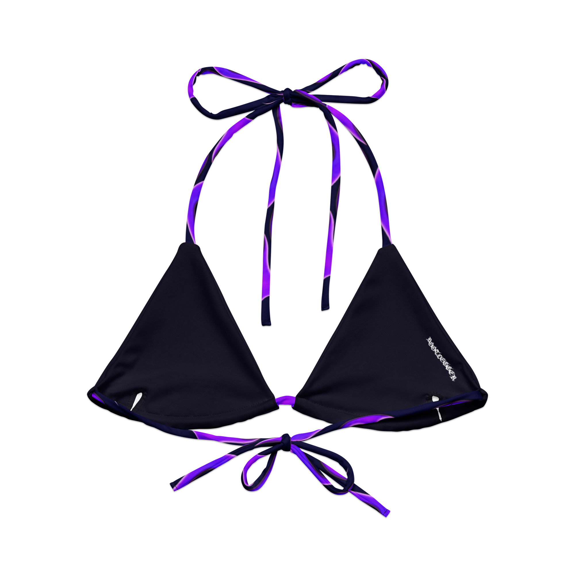 TRIBAL FLAME BIKINI TOP - PURPLE