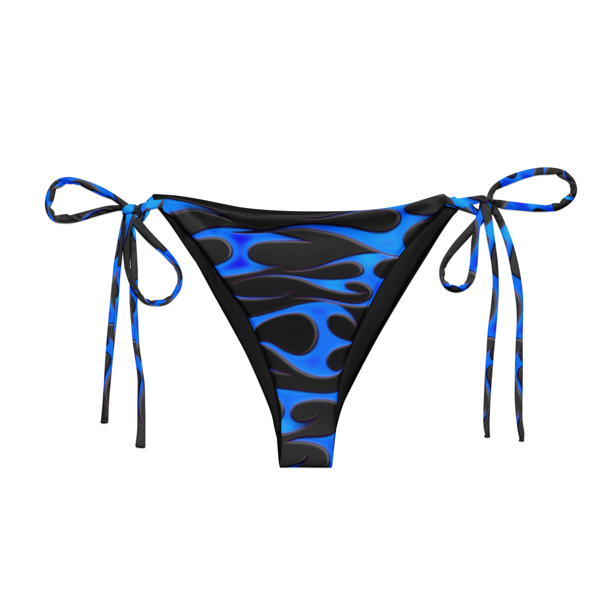 TRIBAL FLAME BIKINI BOTTOM - BLUE