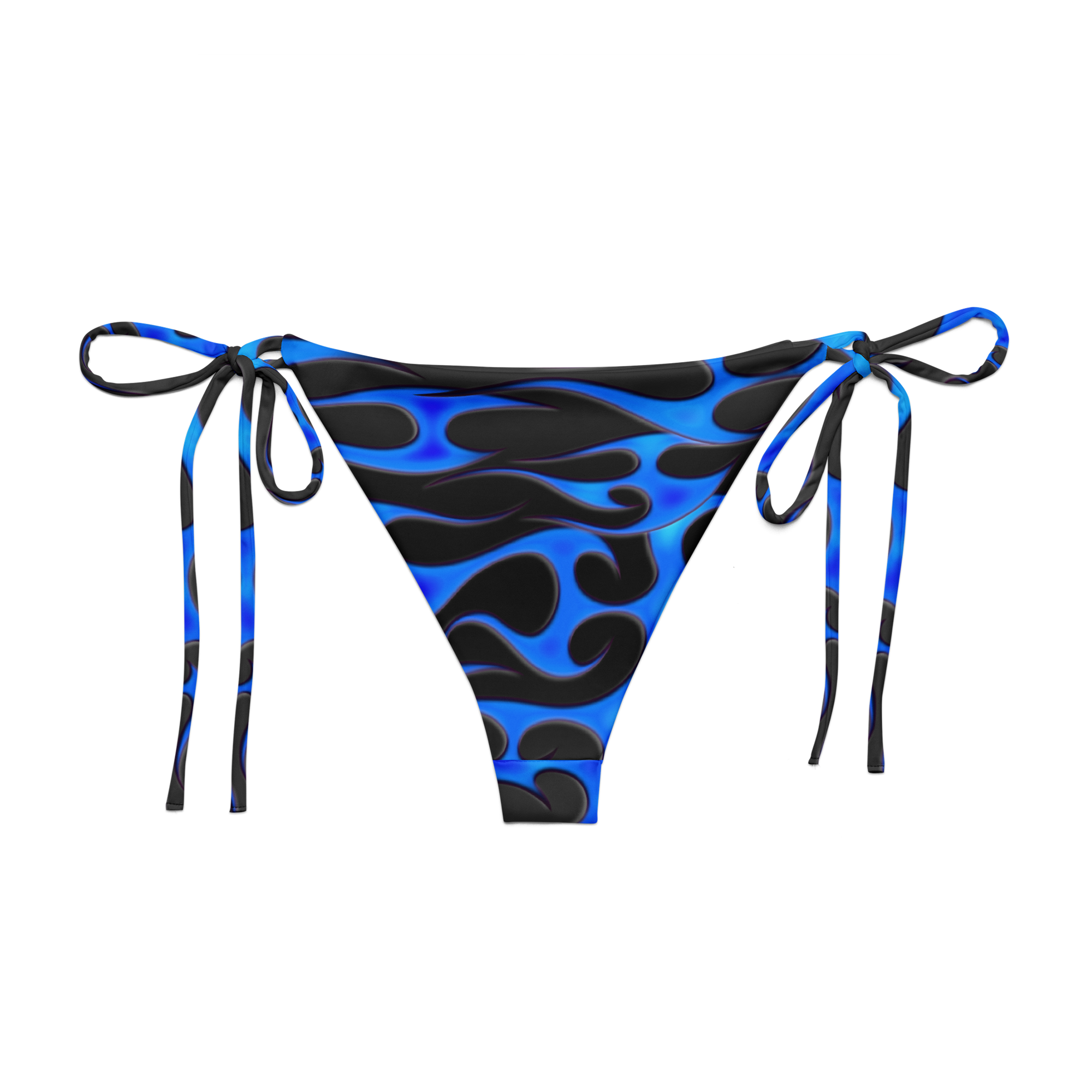 TRIBAL FLAME BIKINI BOTTOM - BLUE