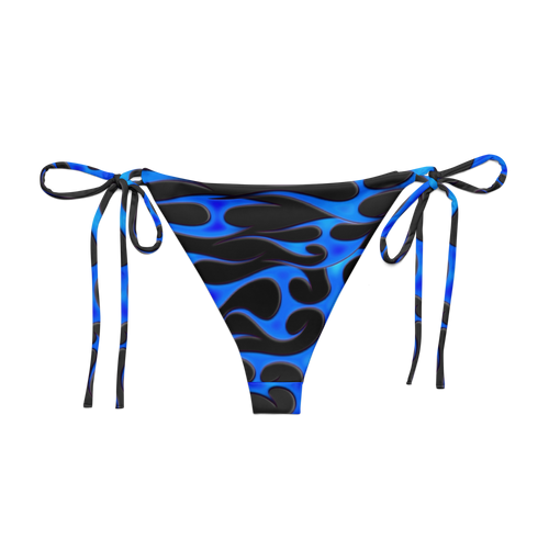 TRIBAL FLAME BIKINI BOTTOM - BLUE