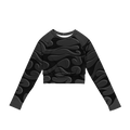TRIBAL FLAME L/S CROP - BLACK