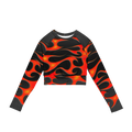 TRIBAL FLAME L/S CROP - RED