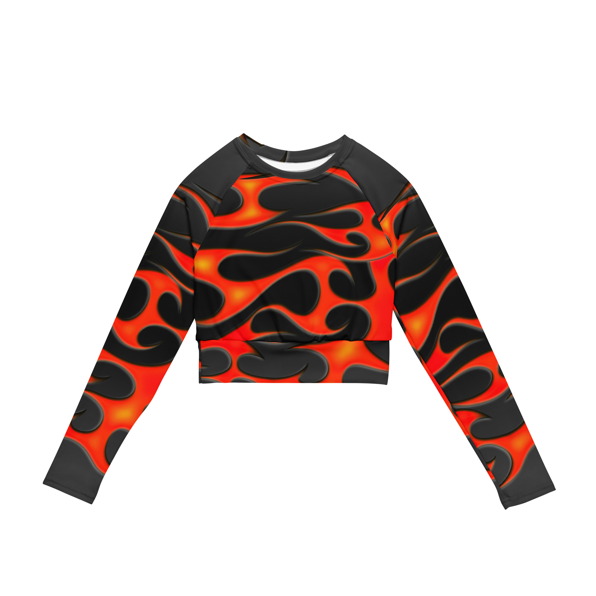 TRIBAL FLAME L/S CROP - RED
