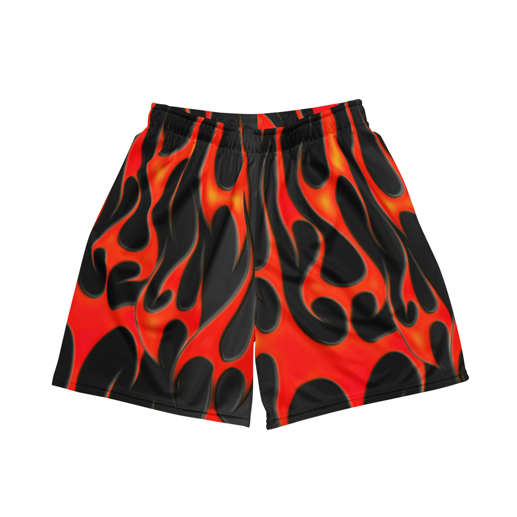 TRIBAL FLAME SHORTS - RED