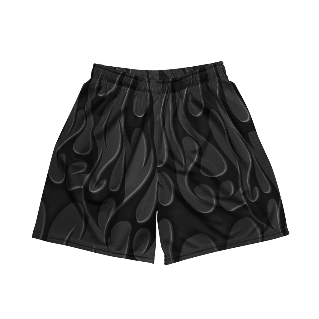 TRIBAL FLAME SHORTS - BLACK