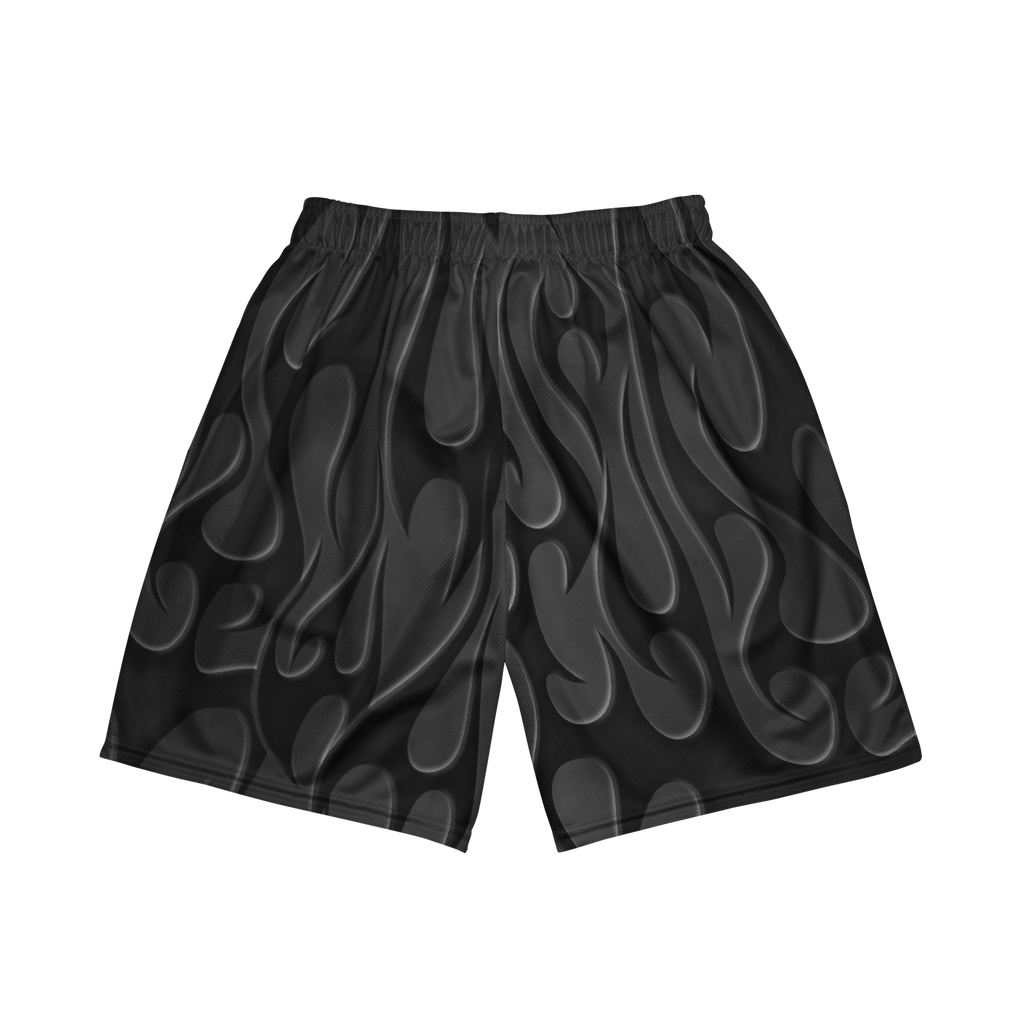 TRIBAL FLAME SHORTS - BLACK