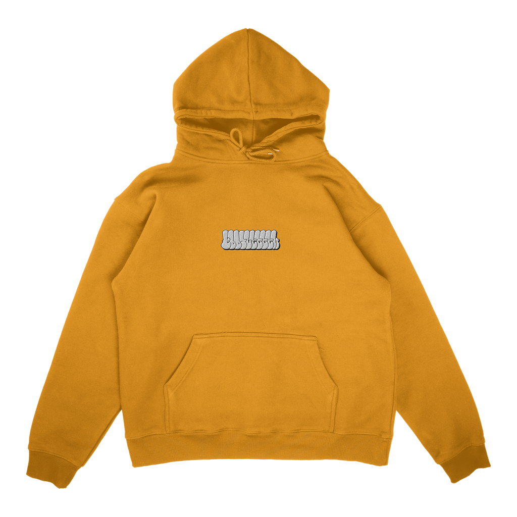 YELLOW TAGGED EMBROIDERED HOODIE