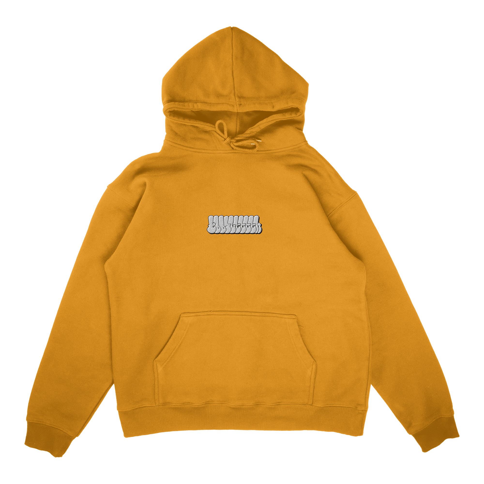 YELLOW TAGGED EMBROIDERED HOODIE