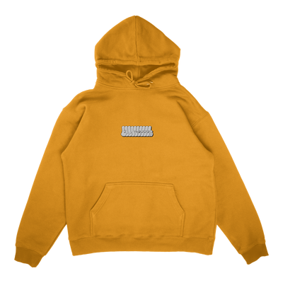YELLOW TAGGED EMBROIDERED HOODIE
