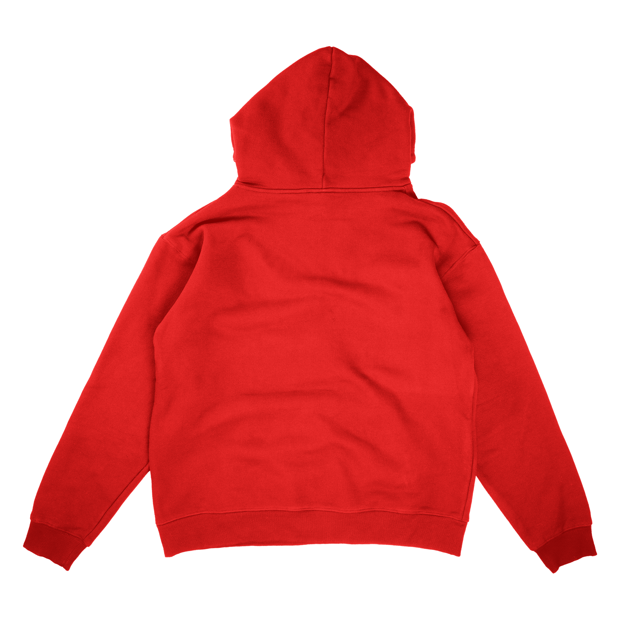RED TAGGED EMBROIDERED HOODIE