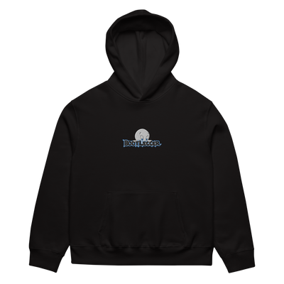 EMBROIDERED CASPER HOODIE - BLACK